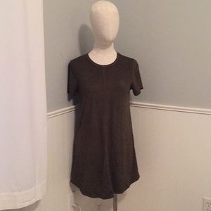 Olive green suede like dress size small
